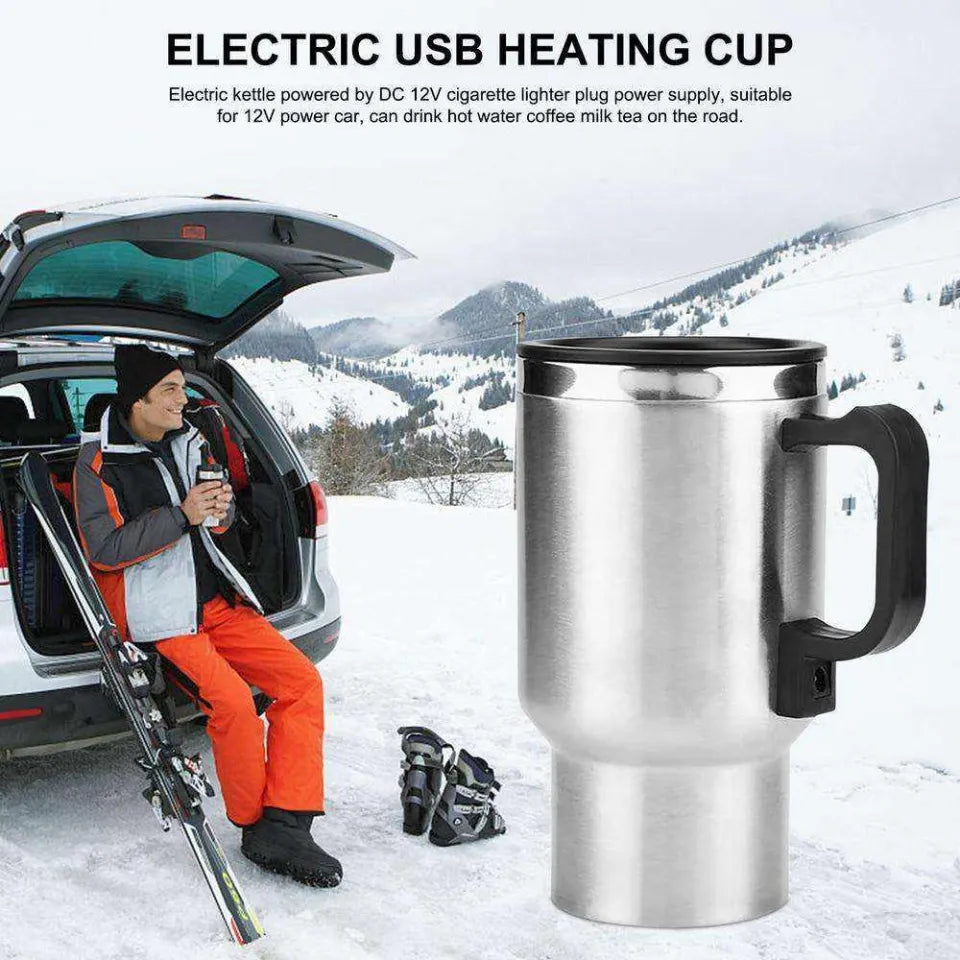 12V Car USB Mug Plug-in Heated Thermos