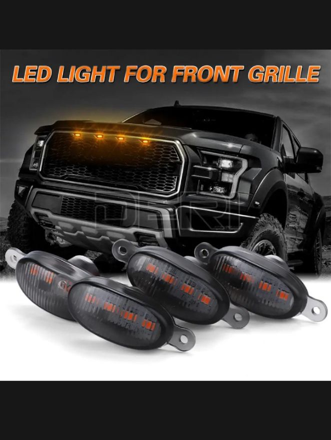 GMC Smoke Front Grill Yellow LED Lights set