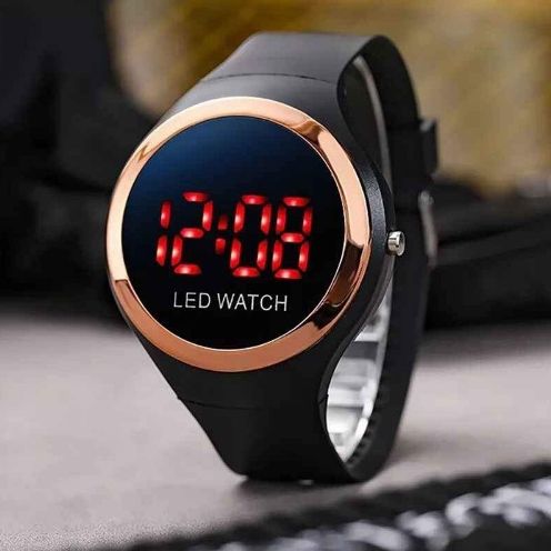 Round LED Digital Sports Watch