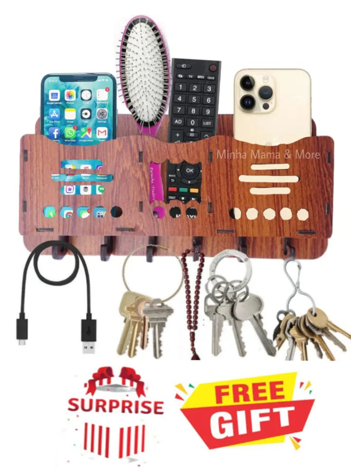 Complete Wood mobile & Key Holder