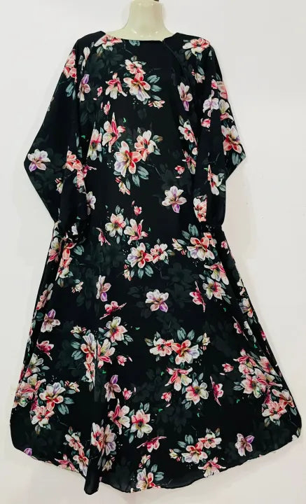 Stylish Front Close Printed  Abaya