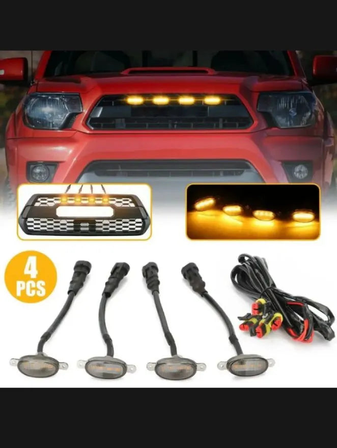 GMC Smoke Front Grill Yellow LED Lights set
