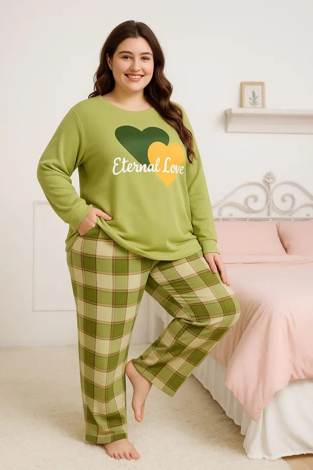 Warm & Fuzzy Heart-Embellished Loungewear Set