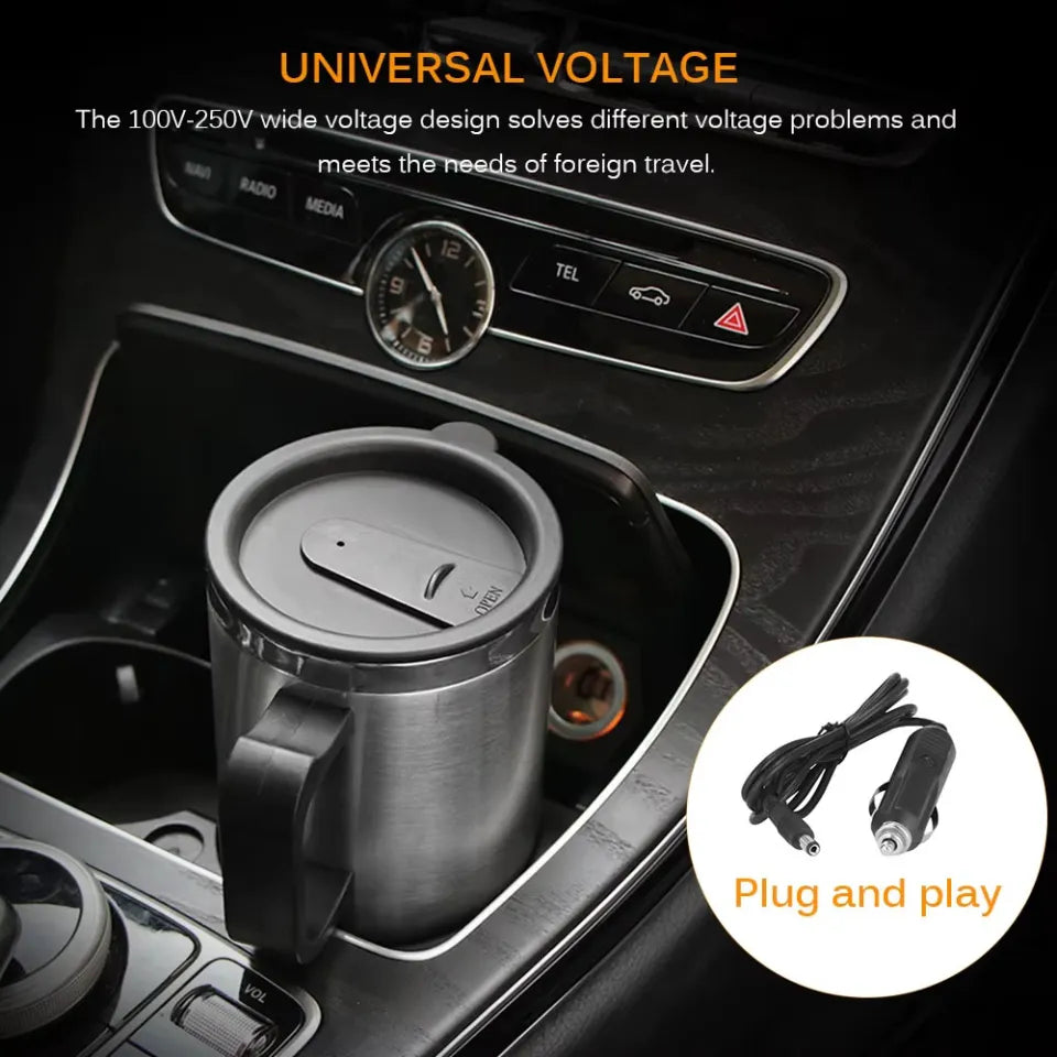12V Car USB Mug Plug-in Heated Thermos