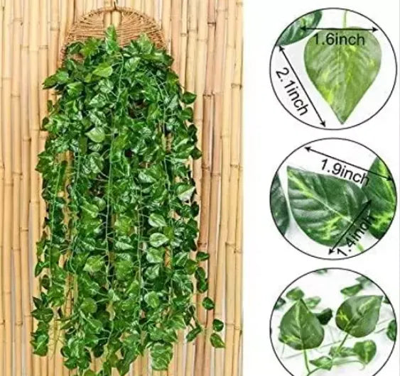 Pack of 12 Artificial Money Plant Leaf Bails 8ft