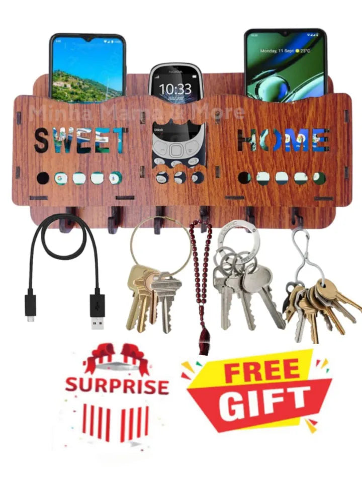 Complete Wood mobile & Key Holder