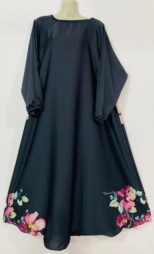Stylish Front Close Printed  Abaya