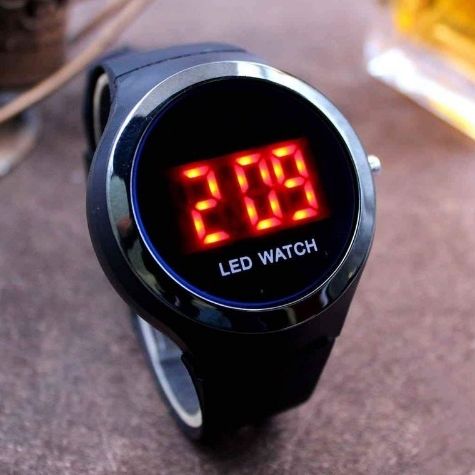 Round LED Digital Sports Watch