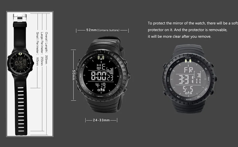 Military Men's Digital Sports Watch