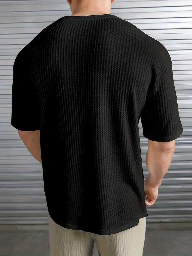 Vintage Clothing Waffle Knit Texture T-Shirt